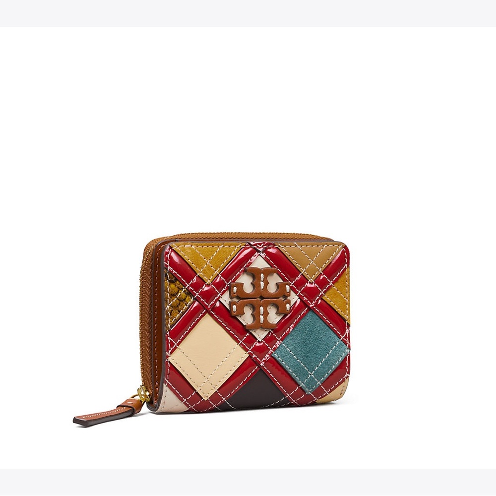 Tory Burch McGraw Patchwork Bi-Fold Wallet Rare
